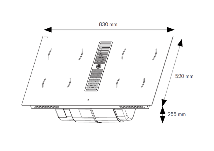 80 cm induction hob with integrated hood | Bertazzoni